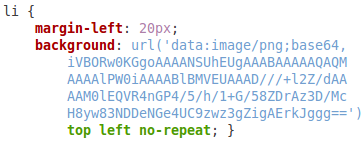 css code showing data-uri