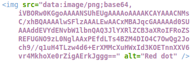 html code showing data-uri